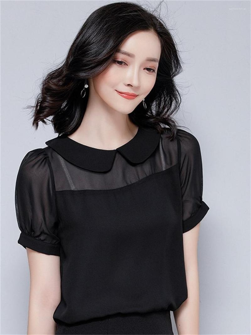 Women' Blouses Women Spring Summer Shirts Lady Fashion Casual Short Sleeve Turn-down Sexy Lace Blusas Printing Tops2328, Black
Women' Blouses Women Spring Summer Shirts Lady Fashion Casual Short Sleeve Turn-down Sexy Lace Blusas Printing Tops2328, Black