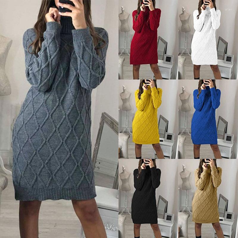 Casual Dresses Autumn Winter Women Long Sleeve Knitted Sweater Dress Tutleneck Pullover Slim Fit Solid Color, Black
Casual Dresses Autumn Winter Women Long Sleeve Knitted Sweater Dress Tutleneck Pullover Slim Fit Solid Color, Black