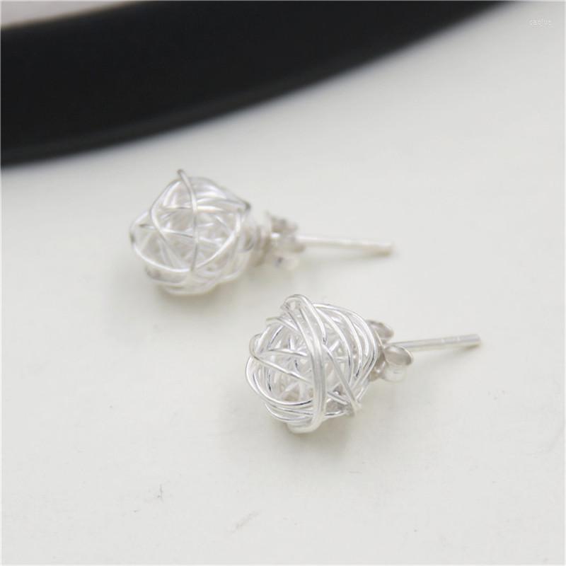 Stud Earrings JINSE S925 Sterling Silver Fashion Ladies Hollow Bird Nest Thai Jewelry Anti Allergy Earing 10.50mm 2.40g
Stud Earrings JINSE S925 Sterling Silver Fashion Ladies Hollow Bird Nest Thai Jewelry Anti Allergy Earing 10.50mm 2.40g