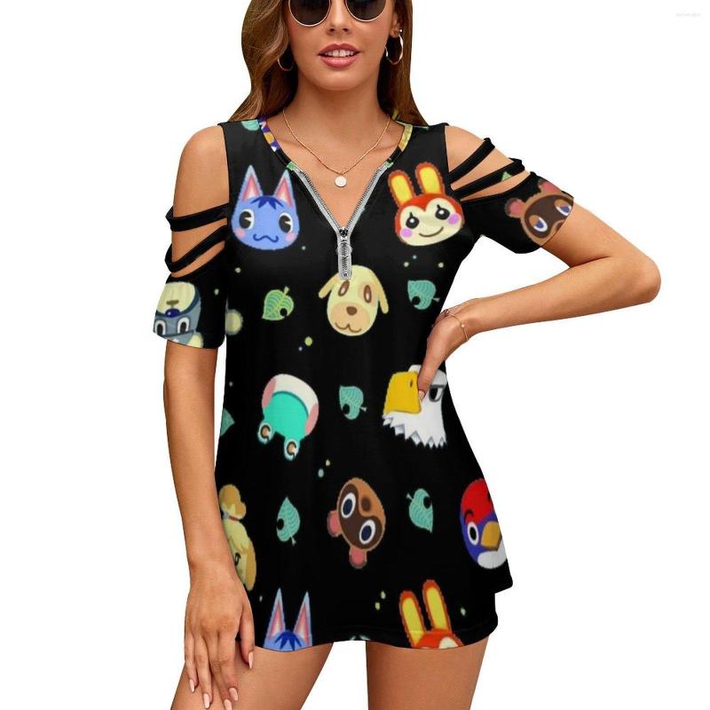 Women' T Shirts Pattern Women Zipper Sexy Printed Vintage Tops Full Print T-Shirt Gaming Cute Leaf Acnl Games Game, Nt
Women' T Shirts Pattern Women Zipper Sexy Printed Vintage Tops Full Print T-Shirt Gaming Cute Leaf Acnl Games Game, Nt