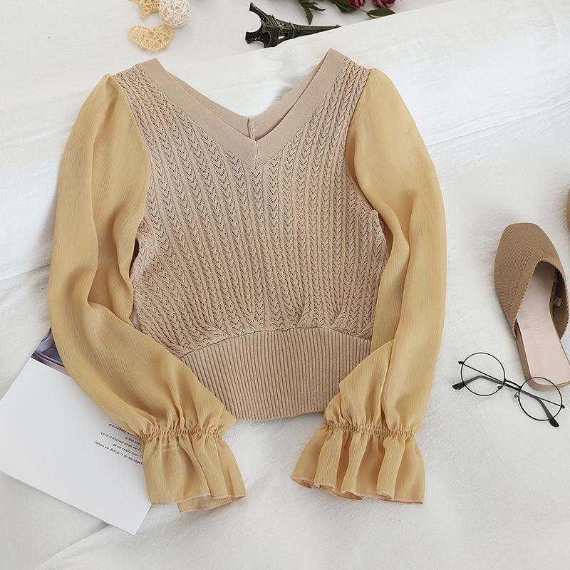 Women's Blouses All-match Blouse 2022 Women Spring Chiffon Trim Peplum Puff Long Sleeve Elastic Ladies Knitted Tops For, Pink
Women's Blouses All-match Blouse 2022 Women Spring Chiffon Trim Peplum Puff Long Sleeve Elastic Ladies Knitted Tops For, Pink