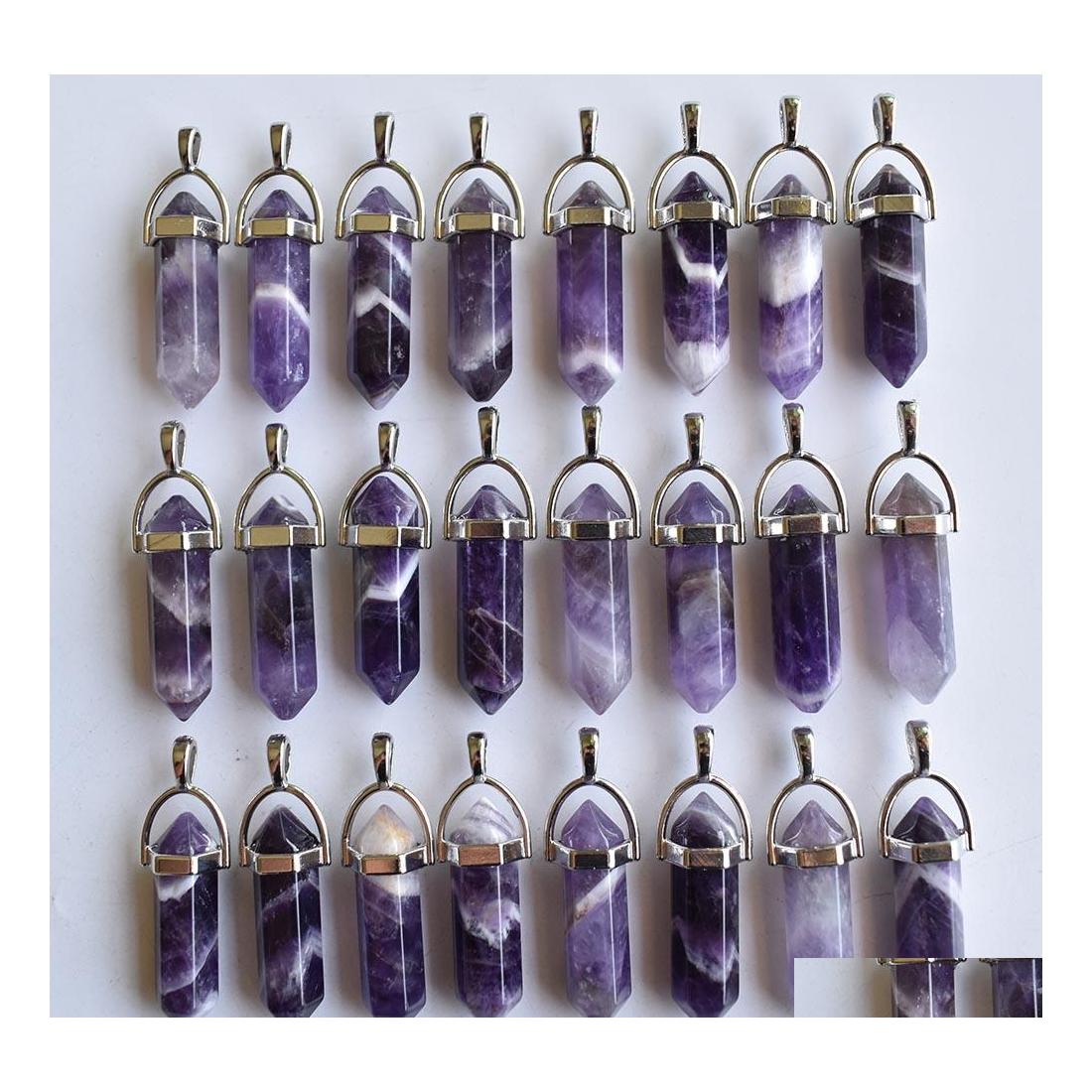 Charms Fashion Hexagon Natural Stone Stripe Amethysts Pillar Point Charm Pendant For Jewelry Pendants Necklace Making Wholesale Drop Dhfyk
Charms Fashion Hexagon Natural Stone Stripe Amethysts Pillar Point Charm Pendant For Jewelry Pendants Necklace Making Wholesale Drop Dhfyk