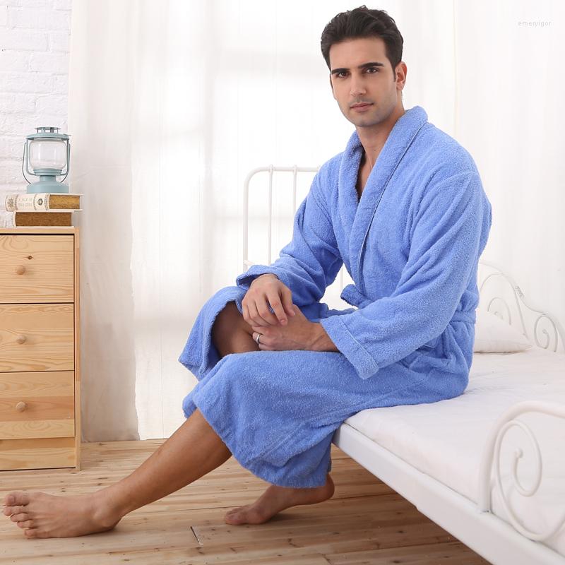 Men's Sleepwear Winter Bathrobe Men Luxury Thick Warm Cotton Long Towel Fleece Robe Nightgown Bath Gown Loose Soft Nightwear, Blue
Men's Sleepwear Winter Bathrobe Men Luxury Thick Warm Cotton Long Towel Fleece Robe Nightgown Bath Gown Loose Soft Nightwear, Blue