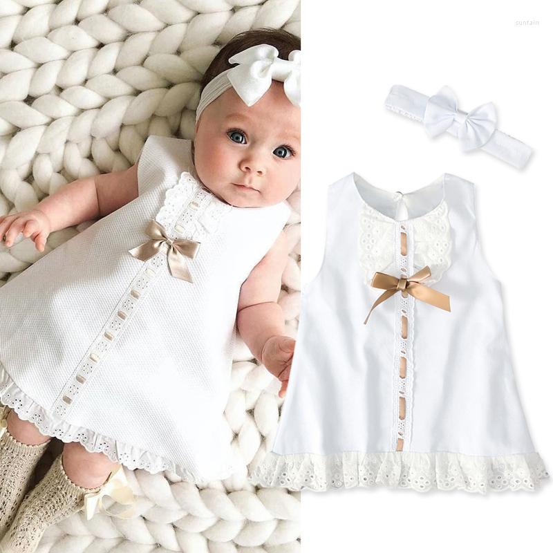 Girl Dresses 2022 Baby Summer Clothing 0-24M Infant Born Lace Dress Sleeveless Bowknot Rib Solid White Headband, Picture shown
Girl Dresses 2022 Baby Summer Clothing 0-24M Infant Born Lace Dress Sleeveless Bowknot Rib Solid White Headband, Picture shown
