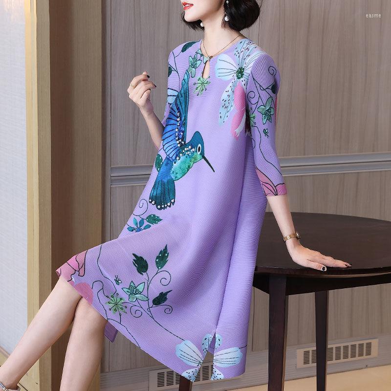 Casual Dresses Design Sense Retro Temperament Pleated Mid-length A-line Skirt 2022 Summer Product Three-quarter Sleeve Thin Dress Female, Pink
Casual Dresses Design Sense Retro Temperament Pleated Mid-length A-line Skirt 2022 Summer Product Three-quarter Sleeve Thin Dress Female, Pink