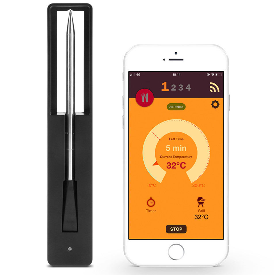 The latest BBQ wireless Bluetooth barbecue thermometer kitchen intelligent barbecue food oven a variety of styles supporting customized logo
The latest BBQ wireless Bluetooth barbecue thermometer kitchen intelligent barbecue food oven a variety of styles supporting customized logo