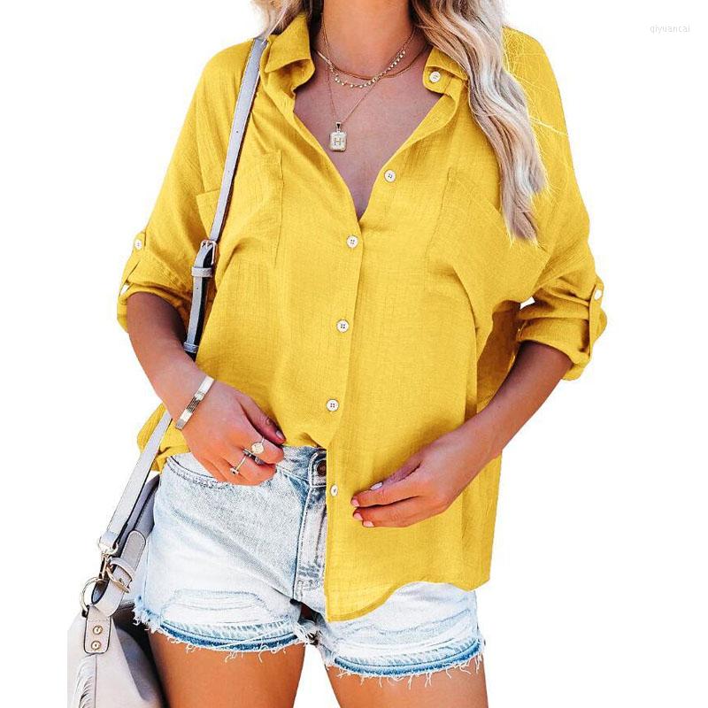 Women' Blouses Fashion Autumn Cotton Linen Button Shirt Woman Loose Vintage Women Long Sleeve Solid Casual Blouse Femme Blusas 23373, White
Women' Blouses Fashion Autumn Cotton Linen Button Shirt Woman Loose Vintage Women Long Sleeve Solid Casual Blouse Femme Blusas 23373, White
