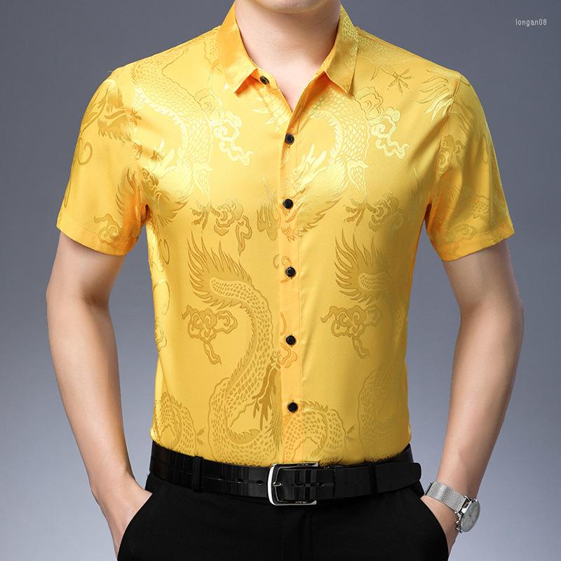 Men's Casual Shirts Chinese Style Dragon Pattern Carving Boutique Short Sleeve Shirt Summer 2022 Quality Poplin Soft Comfortable Men -3XL, Picture shown
Men's Casual Shirts Chinese Style Dragon Pattern Carving Boutique Short Sleeve Shirt Summer 2022 Quality Poplin Soft Comfortable Men -3XL, Picture shown