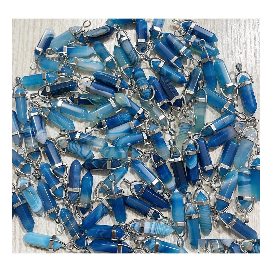 Pendant Necklaces Natural Stone Blue Stripe Agate Alloy Crystal Trendy Pendants For Making Jewelry Charm Point Drop Delivery Dh0Pt
Pendant Necklaces Natural Stone Blue Stripe Agate Alloy Crystal Trendy Pendants For Making Jewelry Charm Point Drop Delivery Dh0Pt