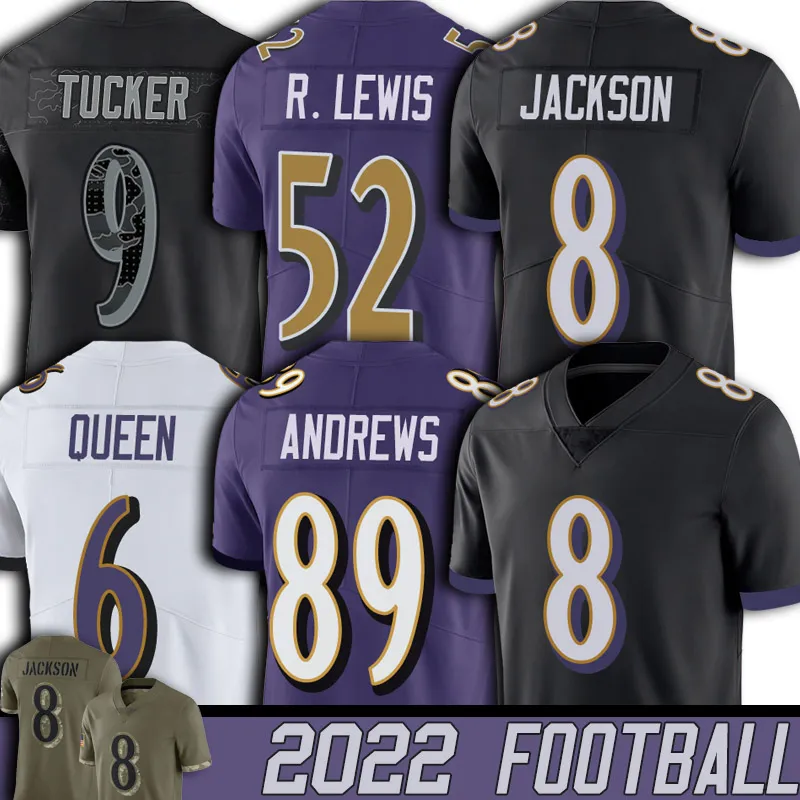 Justin Tucker 18 Roquan Smith Lamar Jackson Football Jerseys Rashod Bateman Odafe Oweh Marlon Humphrey JK Dobbins Lewis Baltimores Raven Mark Andrews Kyle Hamilton