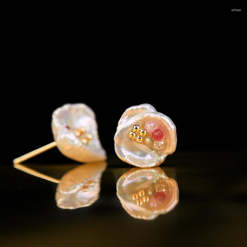 Stud Earrings Trendy Handmade Natural Fresh Water Baroque Pearl Flower Women Jewelry 925 Sterling Silver Pins
Stud Earrings Trendy Handmade Natural Fresh Water Baroque Pearl Flower Women Jewelry 925 Sterling Silver Pins