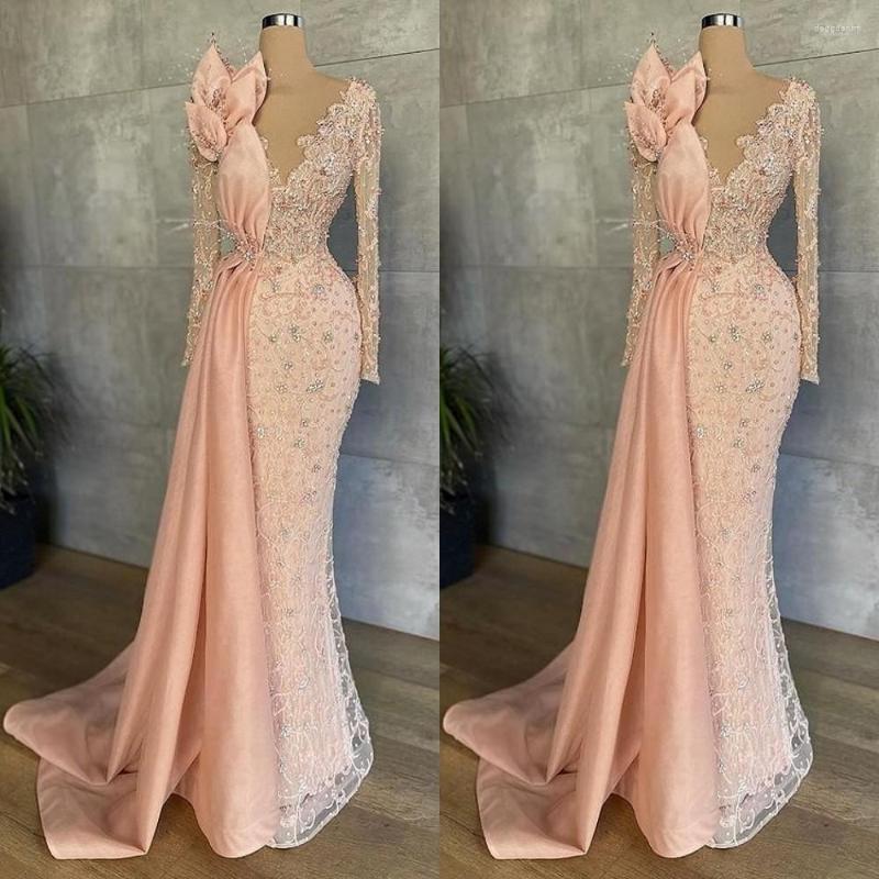 Party Dresses Pink Sexy Mermaid Prom V Neck Illusion Long Sleeves Lace Appliques Crystal Beaded Hand Made Flowers Formal Evening Wear, Beige
Party Dresses Pink Sexy Mermaid Prom V Neck Illusion Long Sleeves Lace Appliques Crystal Beaded Hand Made Flowers Formal Evening Wear, Beige