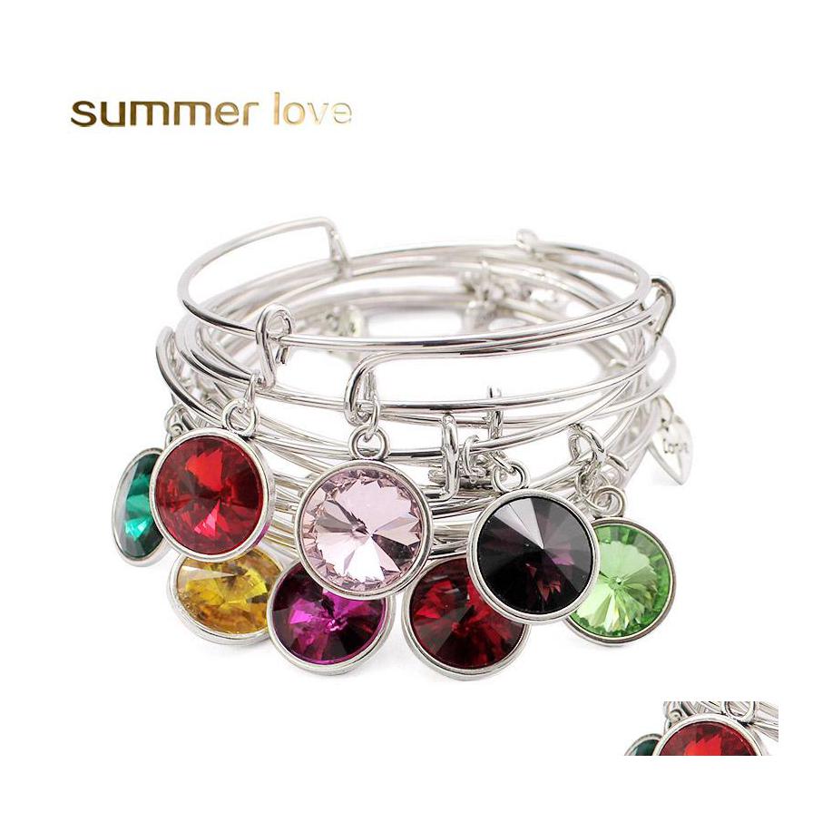 Charm Bracelets Birthstone Sier Color Expandable Wire Bracelet Bangles For Women 12 Colors Diy Bangle Friend Birthday Gifts Wholesal Dhqrm
Charm Bracelets Birthstone Sier Color Expandable Wire Bracelet Bangles For Women 12 Colors Diy Bangle Friend Birthday Gifts Wholesal Dhqrm