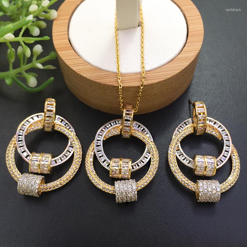 Necklace Earrings Set Lanyika Jewelry Exaggerated Abstract Circular Micro Inlay With For Banquet Luxury Gift, Picture shown
Necklace Earrings Set Lanyika Jewelry Exaggerated Abstract Circular Micro Inlay With For Banquet Luxury Gift, Picture shown