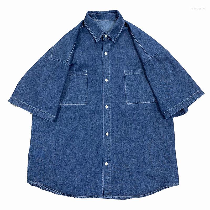 Men's Casual Shirts Summer Short-sleeve Denim Men's Shirt Korean Couple Loose Half-sleeve For Men Solid Color Breathable Fashion Top, Light blue
Men's Casual Shirts Summer Short-sleeve Denim Men's Shirt Korean Couple Loose Half-sleeve For Men Solid Color Breathable Fashion Top, Light blue
