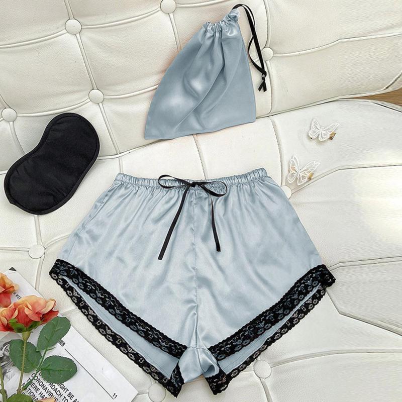 Women' Sleepwear Short Breathable Lace Trim Shorts Boxer Male Underpants Pajamas Sleep Bottoms, Blue
Women' Sleepwear Short Breathable Lace Trim Shorts Boxer Male Underpants Pajamas Sleep Bottoms, Blue