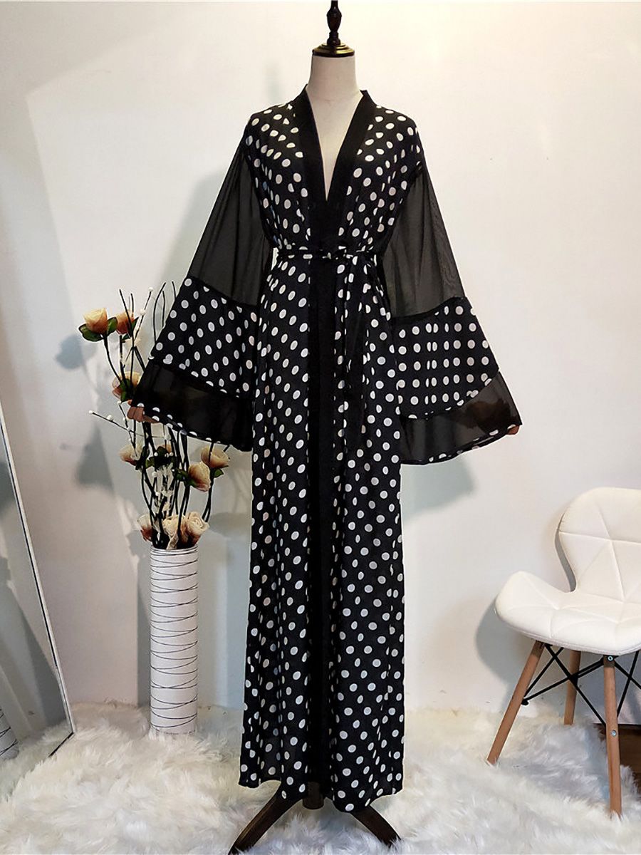Ethnic Clothing Islamic Muslim Abayat Robe Print Polka Dot Kaftan Caftan Marocain Arab Kimono Abayas For Women Dubai 2022
Ethnic Clothing Islamic Muslim Abayat Robe Print Polka Dot Kaftan Caftan Marocain Arab Kimono Abayas For Women Dubai 2022