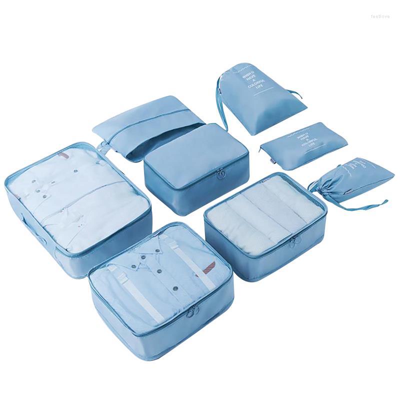 Duffel Bags 8PCS Portable Packing Cube Travel Organizer Fashion Printing Waterproof Storage Bag Cosmetic Clothes, Sky blue
Duffel Bags 8PCS Portable Packing Cube Travel Organizer Fashion Printing Waterproof Storage Bag Cosmetic Clothes, Sky blue