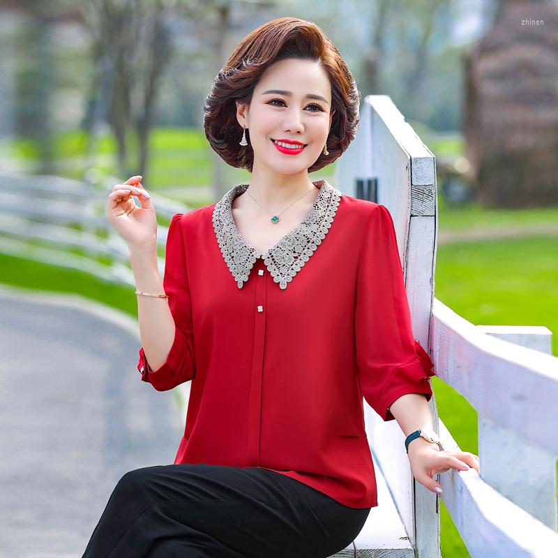 Women's Blouses Womens Tops Solid Color Red Green Satin Blouse Office Shirt Blusas 2022 3/4 Sleeve Women Shirts Female
Women's Blouses Womens Tops Solid Color Red Green Satin Blouse Office Shirt Blusas 2022 3/4 Sleeve Women Shirts Female