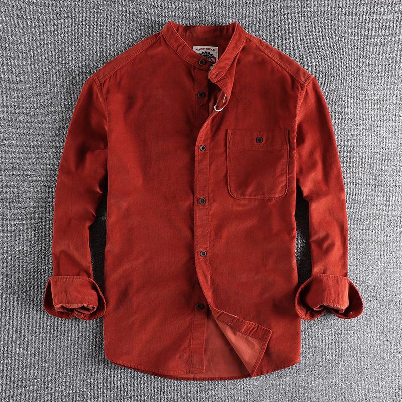 Men's Casual Shirts Men's Cargo Single Pocket Washing Stand Collar Corduroy Shirt Coats Solid Color Leisure Spring & Autumn Tops, Gray
Men's Casual Shirts Men's Cargo Single Pocket Washing Stand Collar Corduroy Shirt Coats Solid Color Leisure Spring & Autumn Tops, Gray