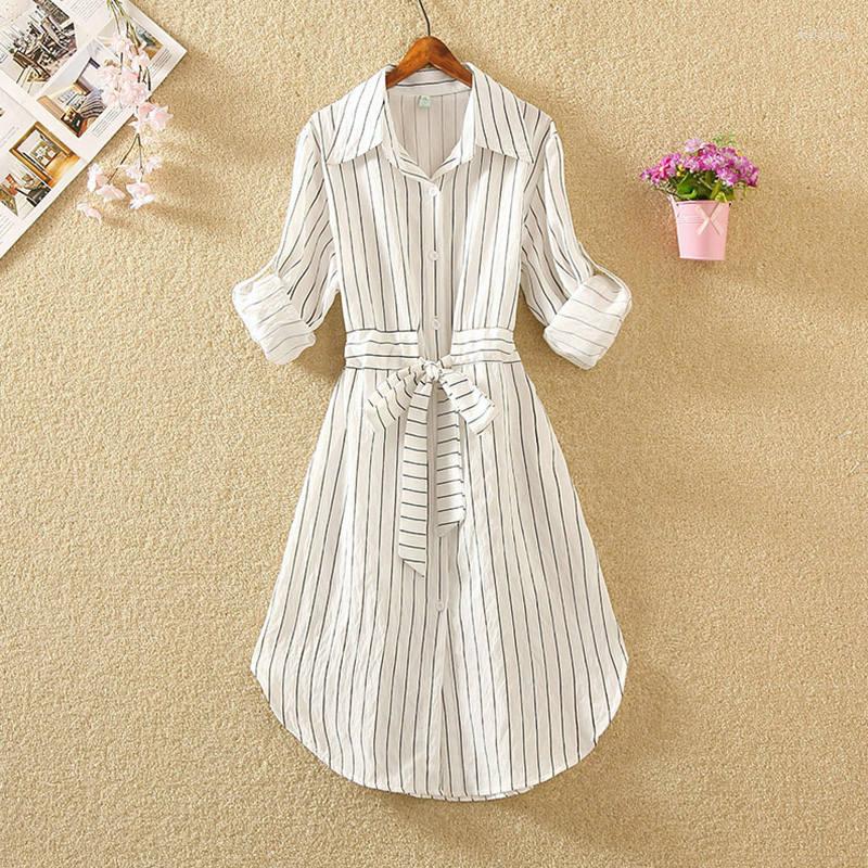 Casual Dresses Dress Summer Spring Thin Office Shirt Midi Vintage White Black Blue Striped Short Long Sleeve Vestidos Lady Fashion
Casual Dresses Dress Summer Spring Thin Office Shirt Midi Vintage White Black Blue Striped Short Long Sleeve Vestidos Lady Fashion