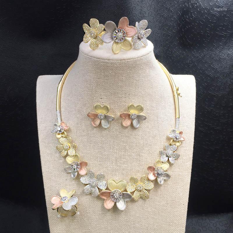 Necklace Earrings Set Lanyika Jewelry Romantic Yellow Flowers Too With And Bangle Ring Banquet Gift, Picture shown
Necklace Earrings Set Lanyika Jewelry Romantic Yellow Flowers Too With And Bangle Ring Banquet Gift, Picture shown