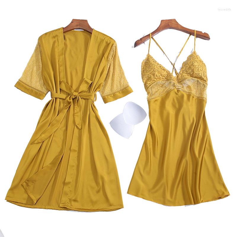 Women's Sleepwear Women Hollow Out Robe Set Sexy Lace 2PCS Summer Sleep Femme Kimono Gown Casual Loungewear Home Clothing, Burgundy-b
Women's Sleepwear Women Hollow Out Robe Set Sexy Lace 2PCS Summer Sleep Femme Kimono Gown Casual Loungewear Home Clothing, Burgundy-b