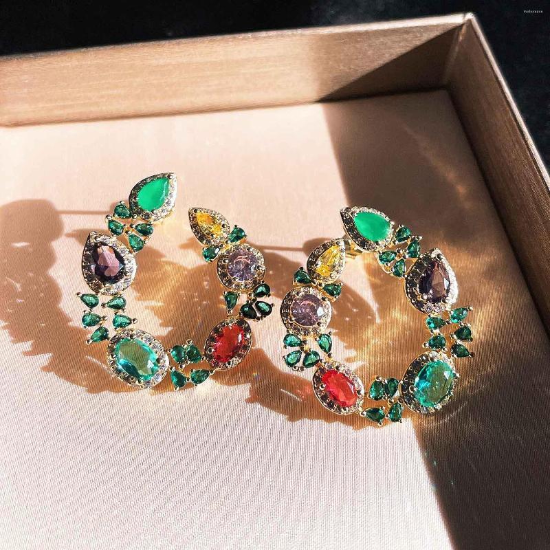 Stud Earrings Multi-color Crystal Flower Ring Long Luxury And Exquisite Ladies Jewelry Engagement Party Accessories
Stud Earrings Multi-color Crystal Flower Ring Long Luxury And Exquisite Ladies Jewelry Engagement Party Accessories