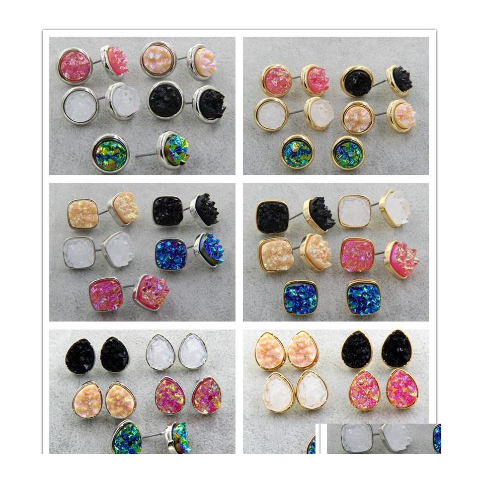 Stud Teardrop Square Round Druzy Drusy Earrings Gold Plated Mini Resin Christmas Gift Drop Delivery Jewelry Dhabk
Stud Teardrop Square Round Druzy Drusy Earrings Gold Plated Mini Resin Christmas Gift Drop Delivery Jewelry Dhabk