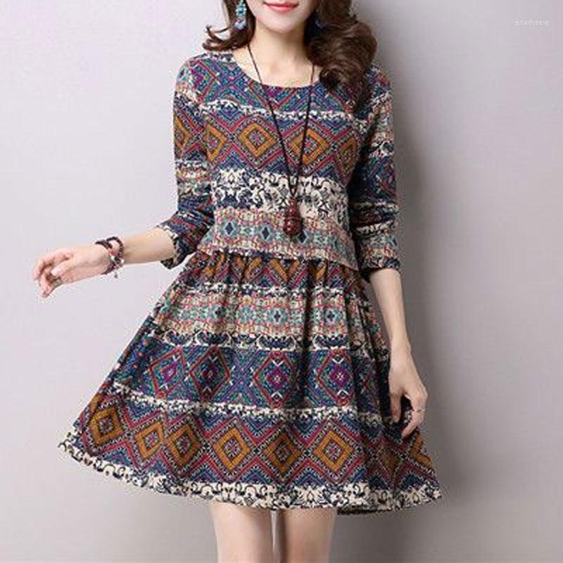 Casual Dresses Vintage Folk Printing Long Sleeve Women's Clothing Spring Autumn Fashion Round Neck Patchwork Elegant A-Line Mini Dress, Blue
Casual Dresses Vintage Folk Printing Long Sleeve Women's Clothing Spring Autumn Fashion Round Neck Patchwork Elegant A-Line Mini Dress, Blue