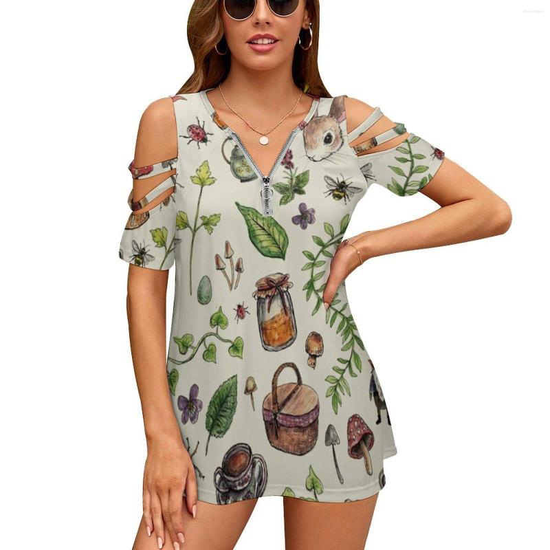 Women's T Shirts Cottagecore Light Green Women Zipper Sexy Printed Vintage Tops Full Print T-Shirt Cottage English Garden, Nz109 
Women's T Shirts Cottagecore Light Green Women Zipper Sexy Printed Vintage Tops Full Print T-Shirt Cottage English Garden, Nz109