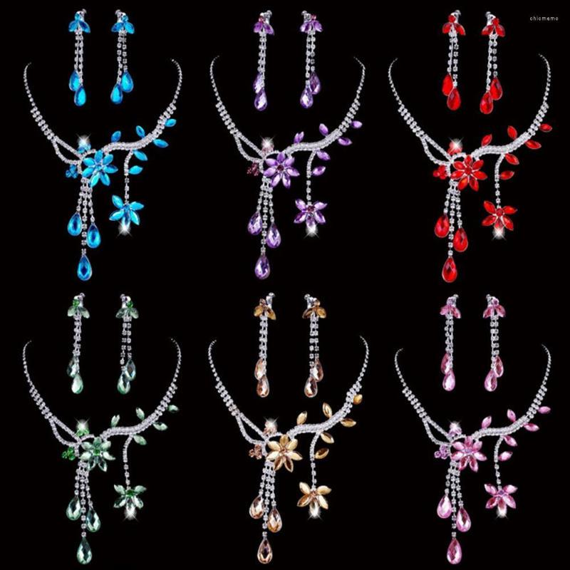 Necklace Earrings Set Women Jewelry Wedding Party Bridal Floral Tassel Drop Rhinestone Gift For Accessories, Picture shown
Necklace Earrings Set Women Jewelry Wedding Party Bridal Floral Tassel Drop Rhinestone Gift For Accessories, Picture shown