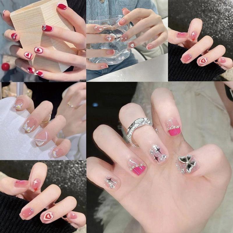 False Nails 24pcs DIY Manicure Red Pink Love Heart Full Cover Press On Short Square French Fake, Hy303
False Nails 24pcs DIY Manicure Red Pink Love Heart Full Cover Press On Short Square French Fake, Hy303