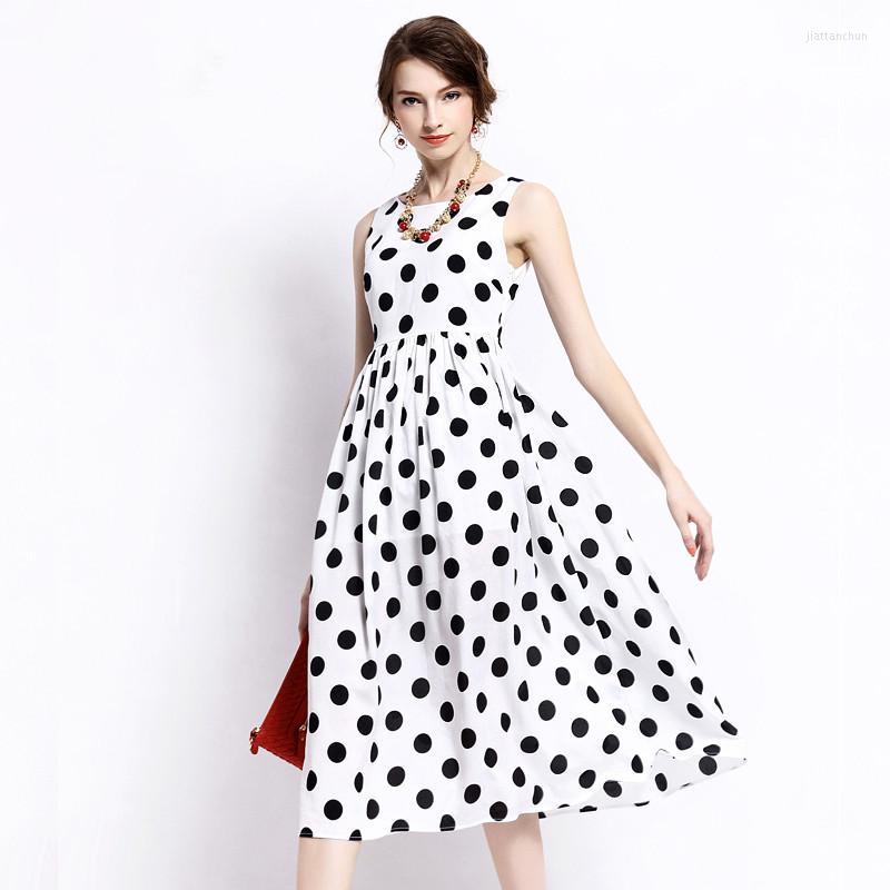 Casual Dresses Customize Womens Summer Plus Size 3XS-10XL Retro Sleeveless O Neck Dress High Waist Black White Polka Dot Print Chiffon
Casual Dresses Customize Womens Summer Plus Size 3XS-10XL Retro Sleeveless O Neck Dress High Waist Black White Polka Dot Print Chiffon