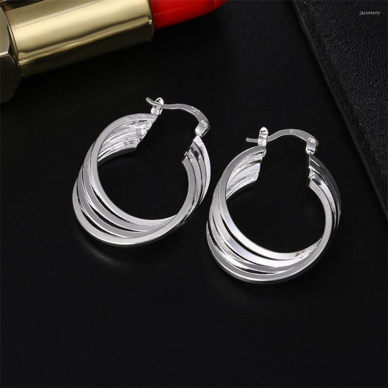 Hoop Earrings Fashion 925 Sterling Silver Multi-layer Design Women Charm Jewelry Gifts
Hoop Earrings Fashion 925 Sterling Silver Multi-layer Design Women Charm Jewelry Gifts