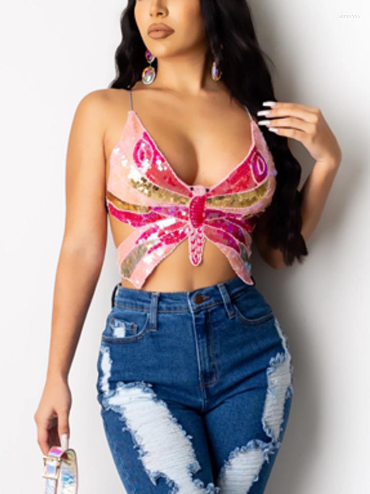 Women' Tanks DGIRL Spaghetti Strap Crop Tops Women Sleeveless Summer Camis Butterfly Sequined Backless Sexy Top Beach Bohemian Tees, Pink
Women' Tanks DGIRL Spaghetti Strap Crop Tops Women Sleeveless Summer Camis Butterfly Sequined Backless Sexy Top Beach Bohemian Tees, Pink