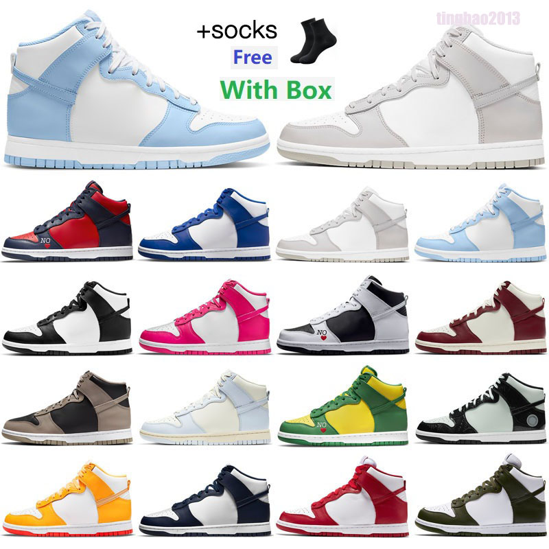 Designer Dunks High Mens Women Casual Shoes Panda Red Game Royal Chicago Active Fuchsia Fragment Aluminum Vast Grey SBdunk With Box, Color 15
Designer Dunks High Mens Women Casual Shoes Panda Red Game Royal Chicago Active Fuchsia Fragment Aluminum Vast Grey SBdunk With Box, Color 15