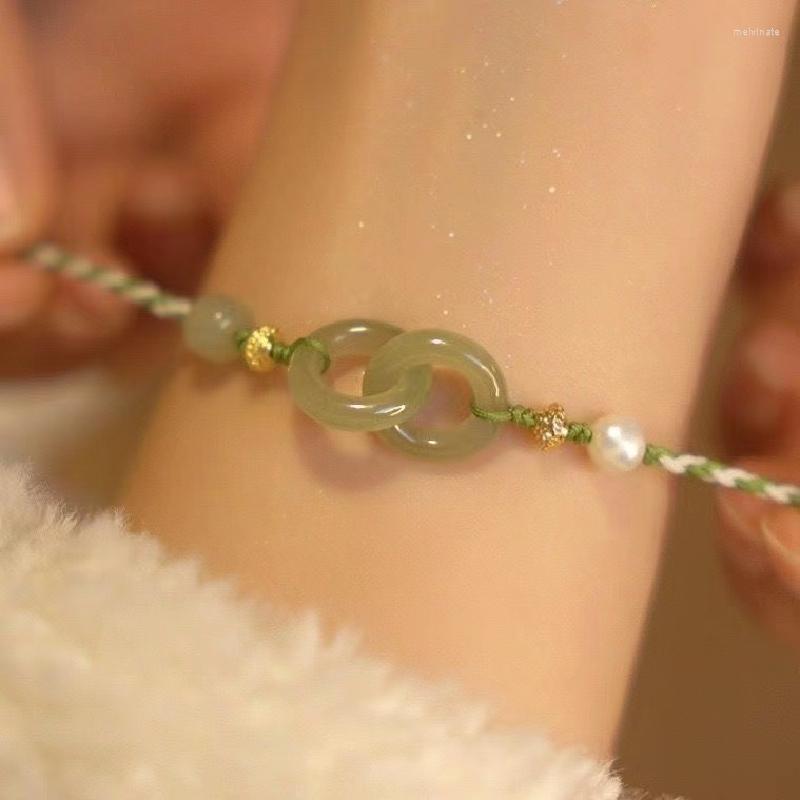 Strand Ethnic Style Green Anti-jade Resin Double Ring Pendant Braided Hand Rope Bracelet For Women Jewelry Gift
Strand Ethnic Style Green Anti-jade Resin Double Ring Pendant Braided Hand Rope Bracelet For Women Jewelry Gift