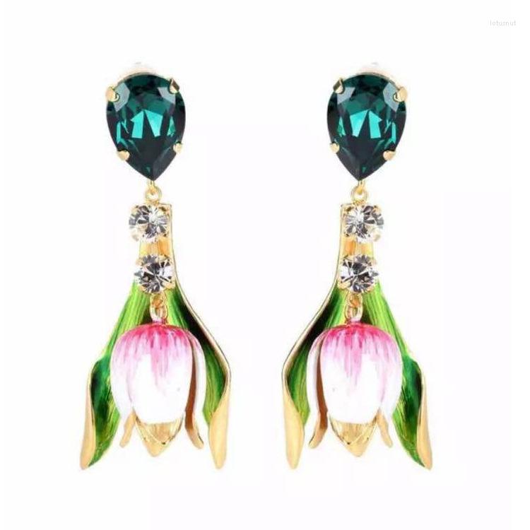 Dangle Earrings Fashion Woman 2022 Gold Baroque Big Female Enamel Tulip Flower Korean Drop Earring Pendientes Jewelry Brincos
Dangle Earrings Fashion Woman 2022 Gold Baroque Big Female Enamel Tulip Flower Korean Drop Earring Pendientes Jewelry Brincos