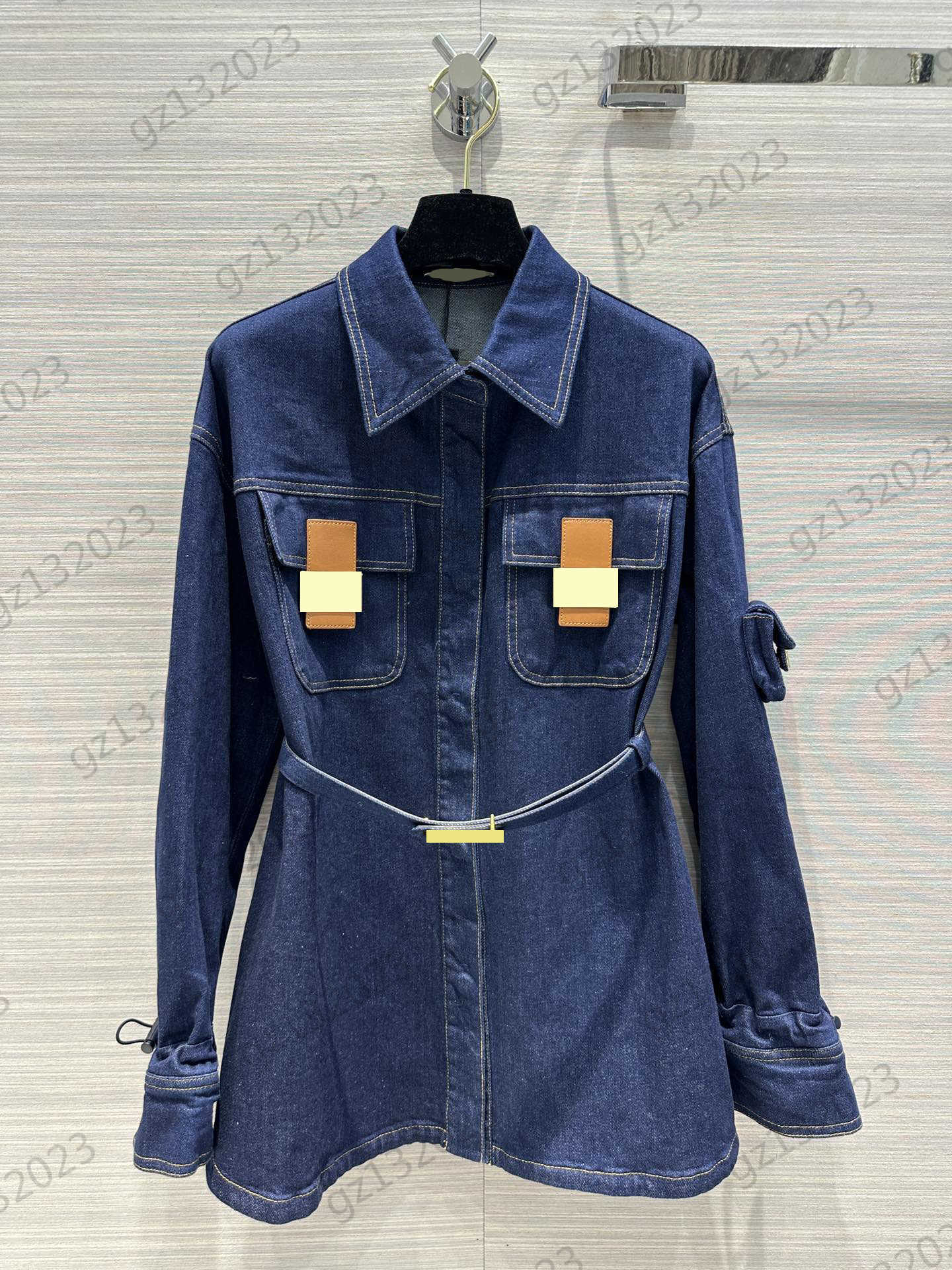Womens Jackets Color Contrast Safety Buckle Decoration Pockets Lapel Shirt Style Denim Jacket Flared Long Sleeve Belt Collect Waist Slim Coats Women Apparel, 12
Womens Jackets Color Contrast Safety Buckle Decoration Pockets Lapel Shirt Style Denim Jacket Flared Long Sleeve Belt Collect Waist Slim Coats Women Apparel, 12