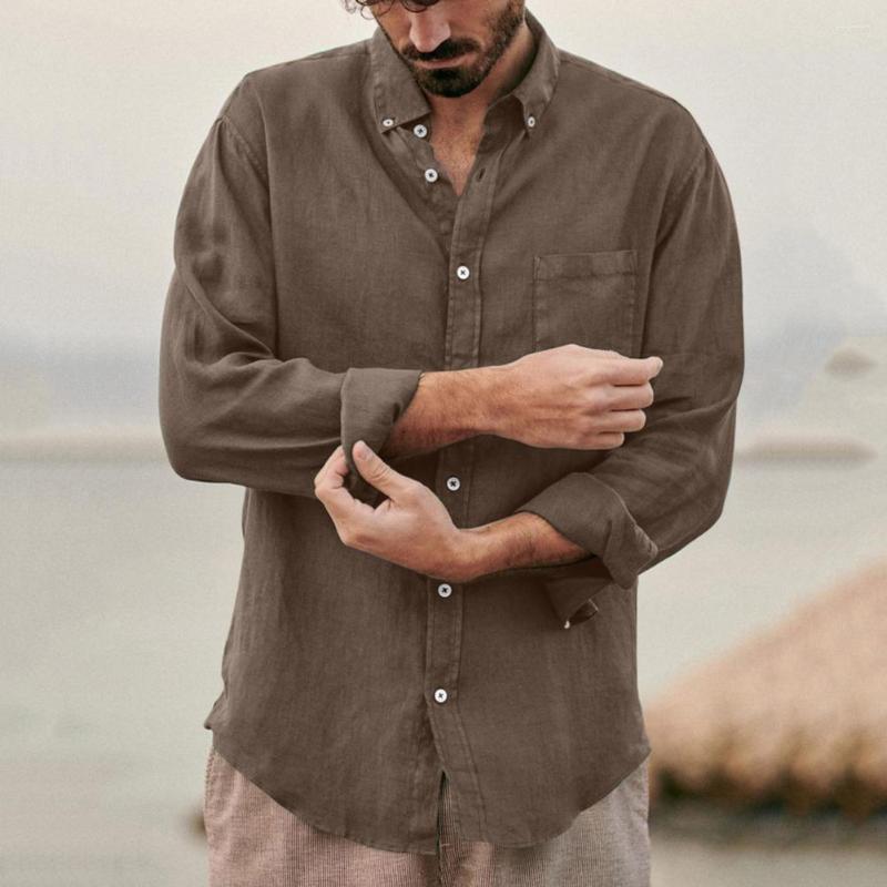 Men's T Shirts Men Button-Down Collar Single Breasted Solid Color Summer Cotton Linen Fashion Long Sleeve Tops For Dating 2022, Black
Men's T Shirts Men Button-Down Collar Single Breasted Solid Color Summer Cotton Linen Fashion Long Sleeve Tops For Dating 2022, Black