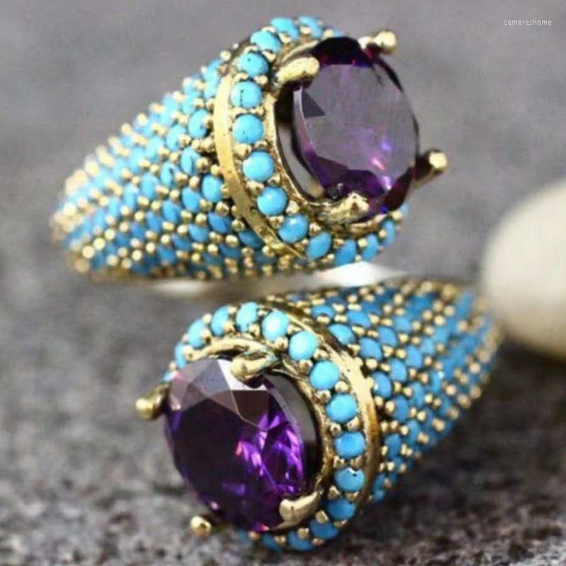 Wedding Rings Timeless Violet Purple Fire Opal Open Adjustable Rose Gold Color Cubic Zirconia Round Stone Classic Jewelry Gifts
Wedding Rings Timeless Violet Purple Fire Opal Open Adjustable Rose Gold Color Cubic Zirconia Round Stone Classic Jewelry Gifts