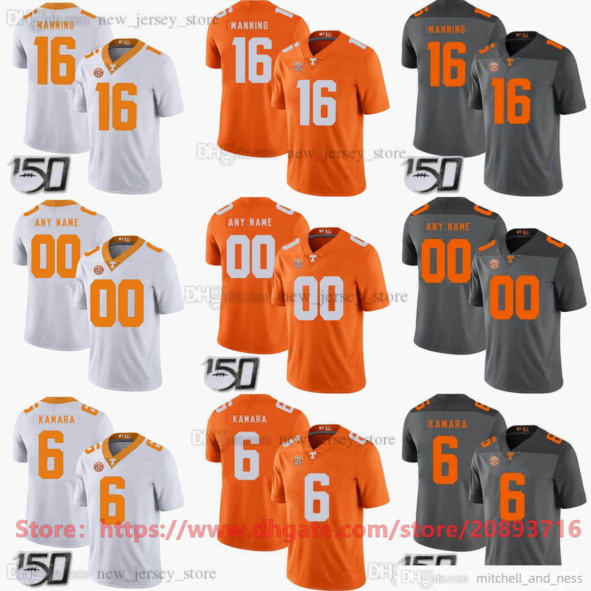 Custom NCAA Football College Tennessee Volunteers 6 Alvin Kamara Jersey Youth 16 Peyton Manning 92 Reggie White Jerseys Stitched Men Women Kids Boys 150th patch BOWL, As picture
Custom NCAA Football College Tennessee Volunteers 6 Alvin Kamara Jersey Youth 16 Peyton Manning 92 Reggie White Jerseys Stitched Men Women Kids Boys 150th patch BOWL, As picture