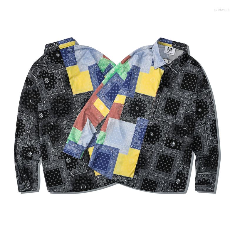 Men' Casual Shirts Autumn Bandana Paisley Colorful Patchwork Pattern Shirt Europe America Men Women Long Sleeve Hip Hop Cotton Streetwear, Patchwork shirt
Men' Casual Shirts Autumn Bandana Paisley Colorful Patchwork Pattern Shirt Europe America Men Women Long Sleeve Hip Hop Cotton Streetwear, Patchwork shirt