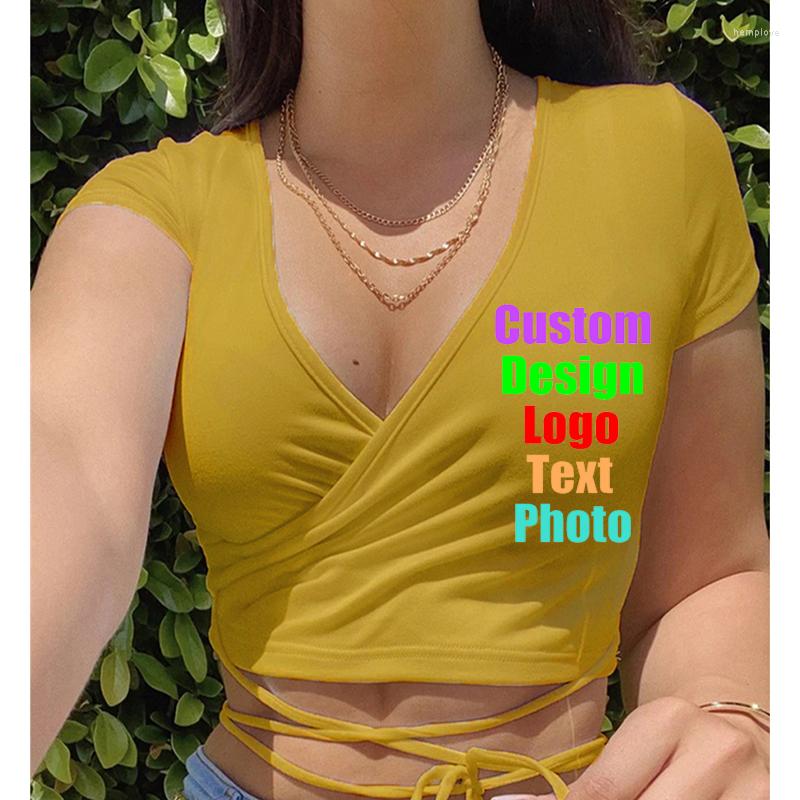 Women' T Shirts Summer Custom LOGO Women' Independent Station Fashion Sexy Solid Color V-Neck Short-Sleeved Strap Small T-Shirt, Yellow
Women' T Shirts Summer Custom LOGO Women' Independent Station Fashion Sexy Solid Color V-Neck Short-Sleeved Strap Small T-Shirt, Yellow