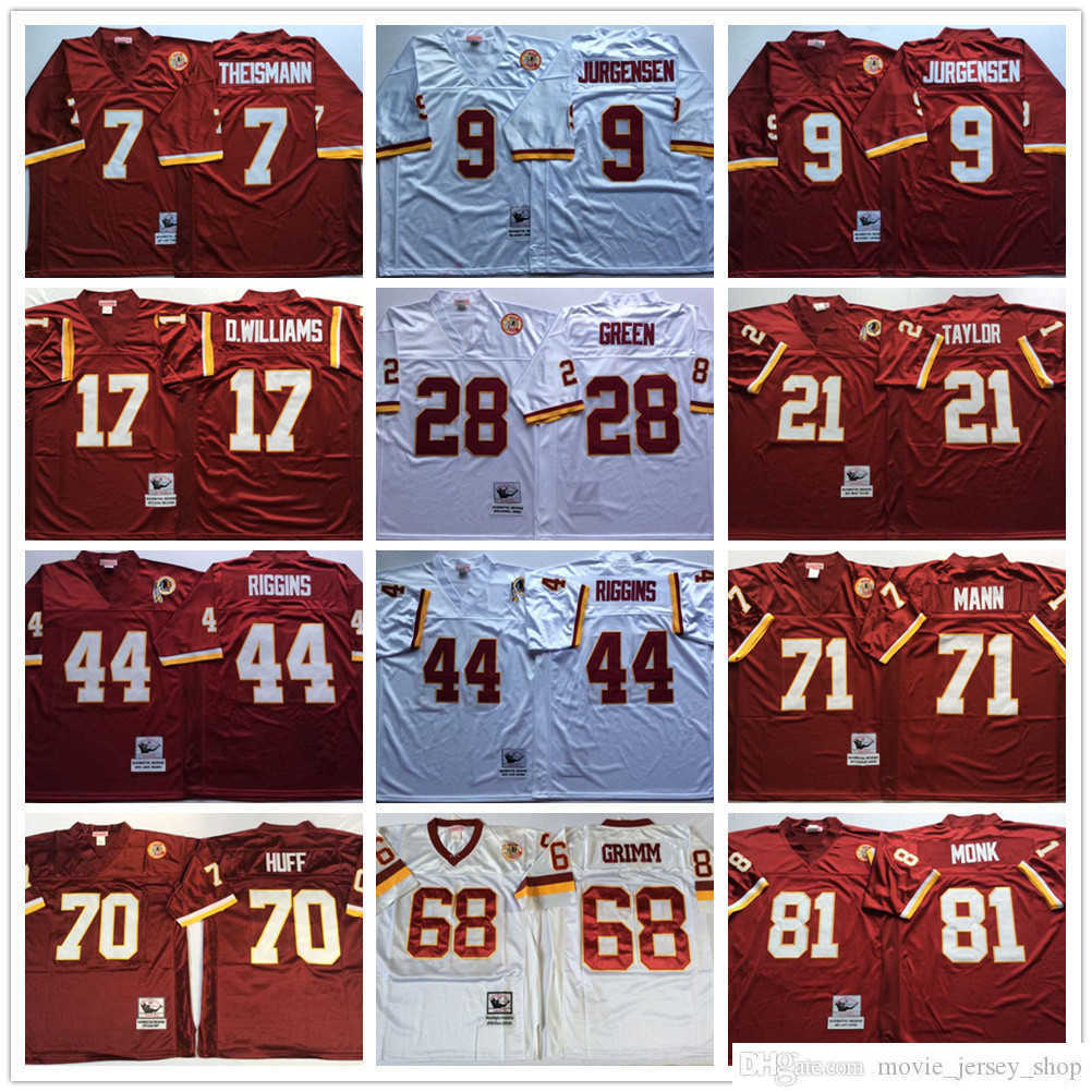 NCAA Mitchell and Ness Vintage Football 7 Theismann Jerseys Retro Stitched Jurgensen Grimm Monk Huff Baugh Riggins Taylor Jerseys Mann Williams Red White, Same as picture
NCAA Mitchell and Ness Vintage Football 7 Theismann Jerseys Retro Stitched Jurgensen Grimm Monk Huff Baugh Riggins Taylor Jerseys Mann Williams Red White, Same as picture