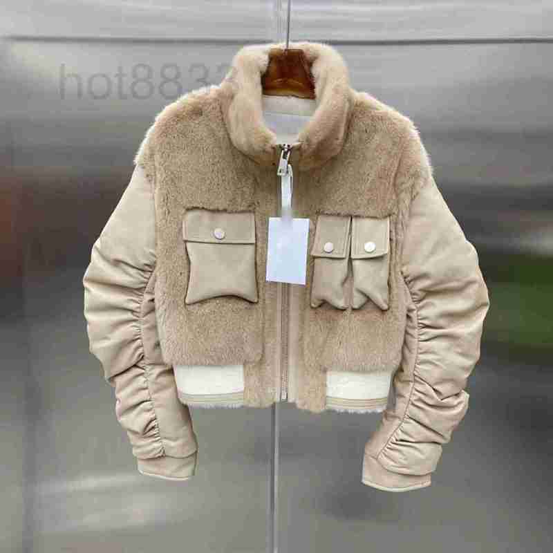 Women' Wool & Blends Designer Winter New Temperament Commuter Mink Collar Leather Fur One Short Jacket Women NDXU, Khaki3
Women' Wool & Blends Designer Winter New Temperament Commuter Mink Collar Leather Fur One Short Jacket Women NDXU, Khaki3