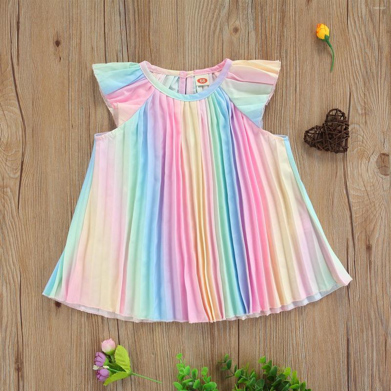 Girl Dresses Baby Flying Sleeve Summer Dress Rainbow Pattern Printing Loose A-line Sweet Style Girls Clothing, Picture shown
Girl Dresses Baby Flying Sleeve Summer Dress Rainbow Pattern Printing Loose A-line Sweet Style Girls Clothing, Picture shown