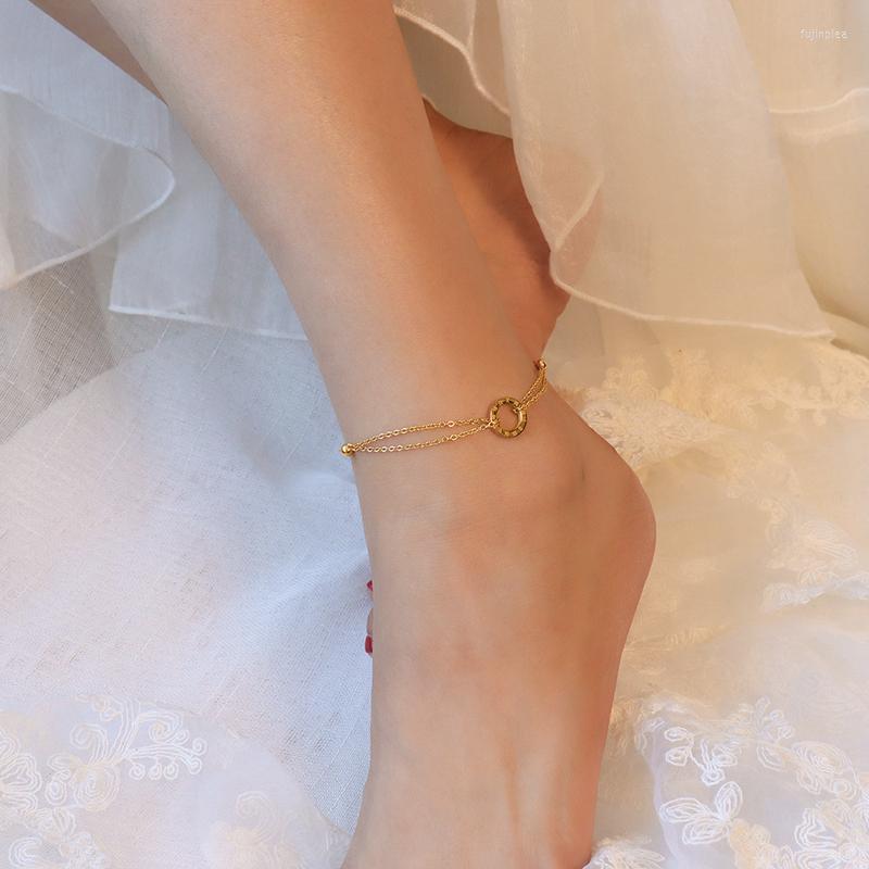 Anklets Fashion Round Female Barefoot Sandals Titanium Steel Jewelry Leg On Foot Ankle For Women Chain
Anklets Fashion Round Female Barefoot Sandals Titanium Steel Jewelry Leg On Foot Ankle For Women Chain