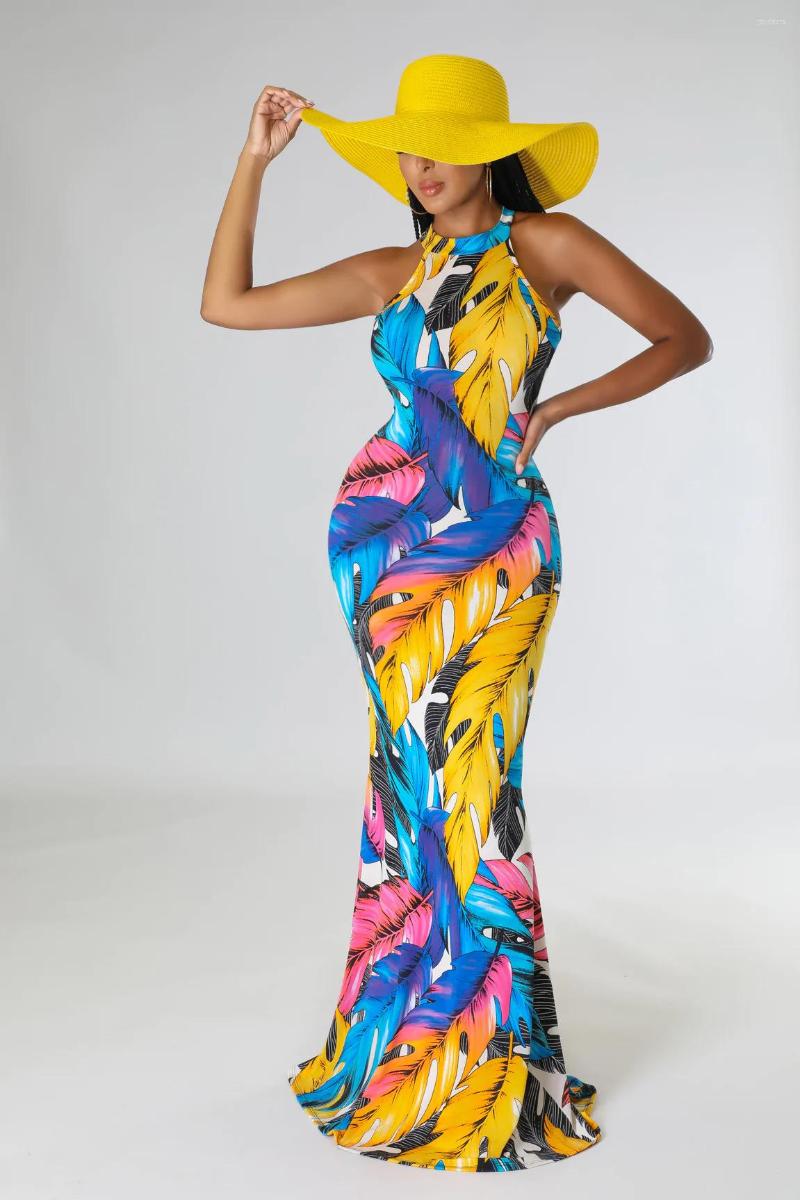Casual Dresses Women Summer Colorful O-neck Sleeveless Mermaid Maxi Dress Vintage Party Long Vestidos, Yellow
Casual Dresses Women Summer Colorful O-neck Sleeveless Mermaid Maxi Dress Vintage Party Long Vestidos, Yellow
